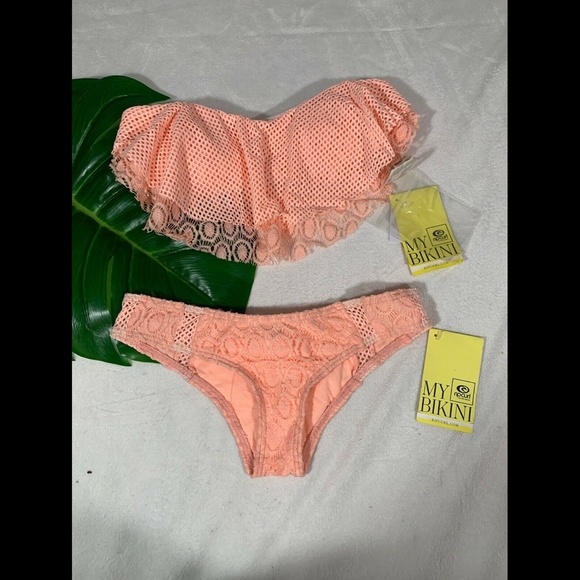 NWT Rip‎ Curl Bandeau Bikini Top + Bottom Set XS - Picture 4 of 9